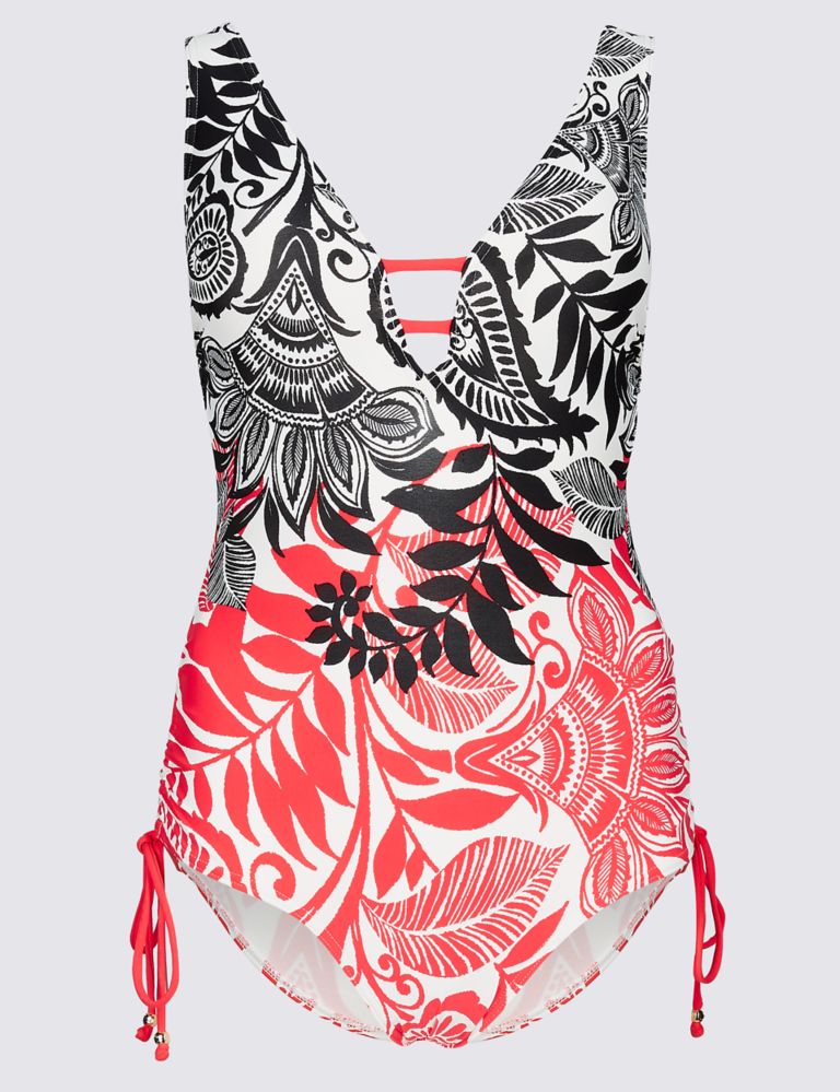 Secret Slimming™ Paisley Print Plunge Swimsuit 2 of 5