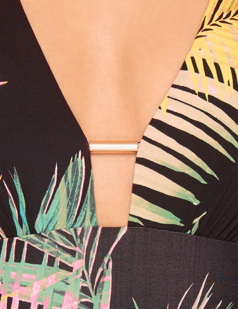 Secret Slimming™ Palm Print Plunge Swimsuit 5 of 5