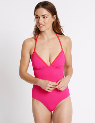 m&s red swimsuit