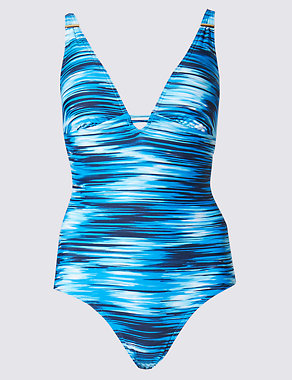 Secret Slimming™ Ripple Stripe Swimsuit Image 2 of 3