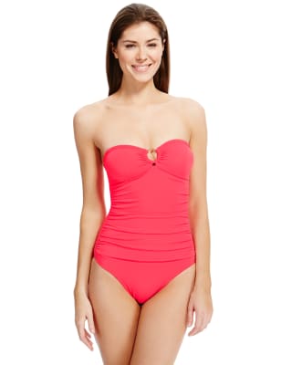 slimming bandeau swimsuit