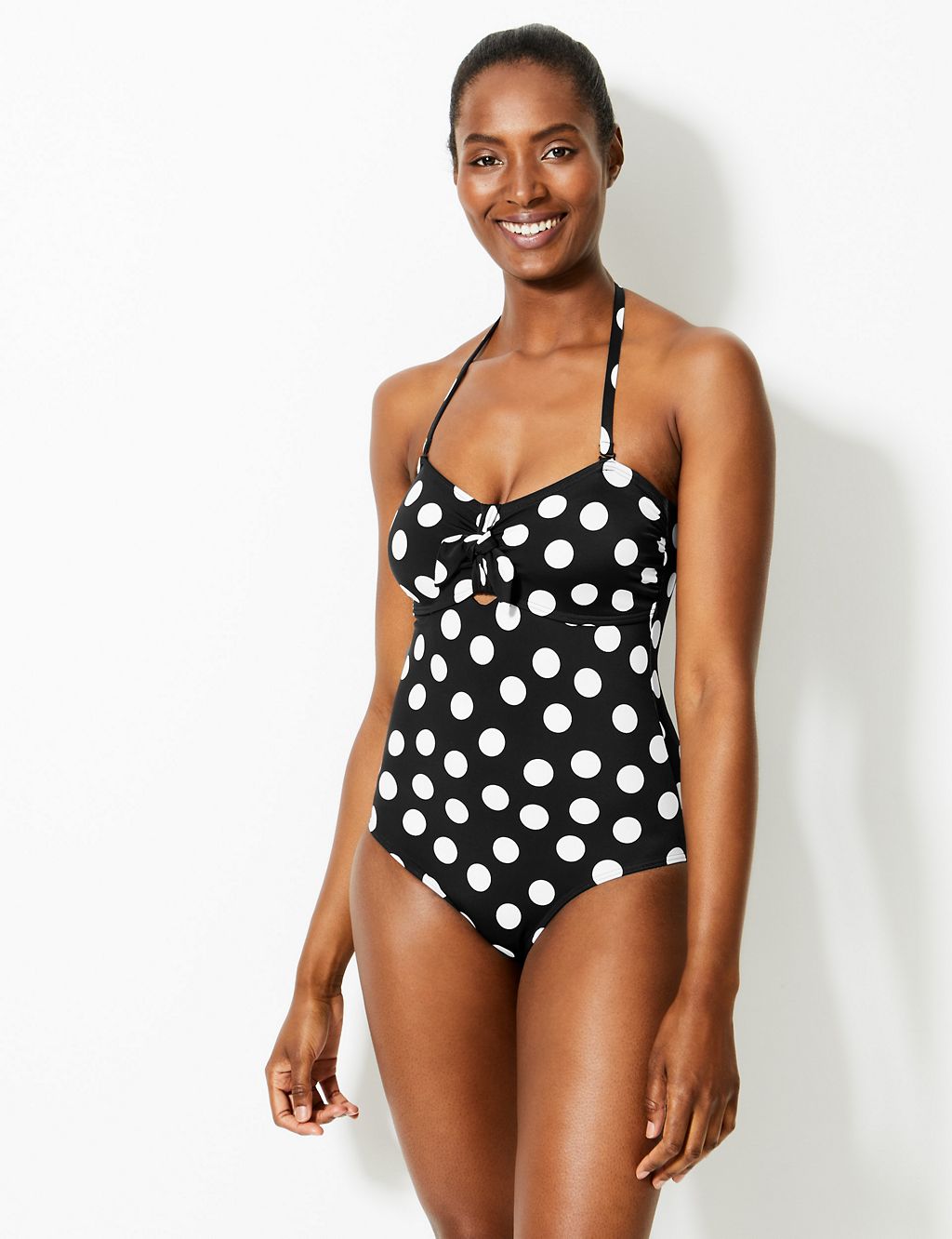 Secret Slimming™ Spotted Bandeau Swimsuit 4 of 5