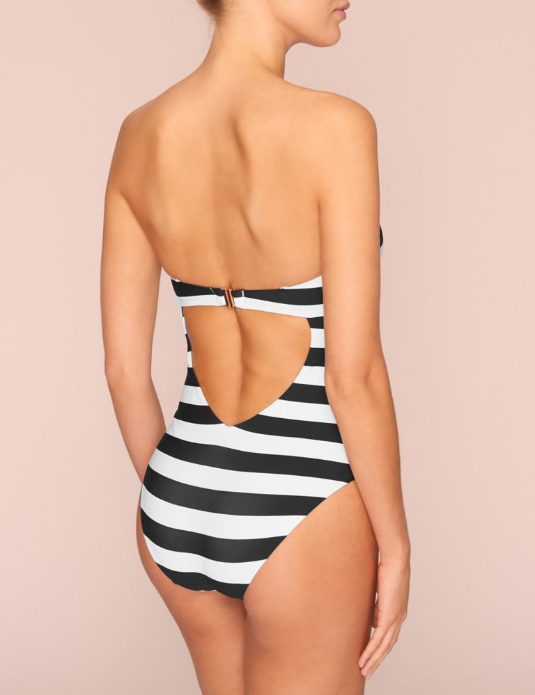 Secret Slimming™ Striped Bandeau Swimsuit 3 of 6