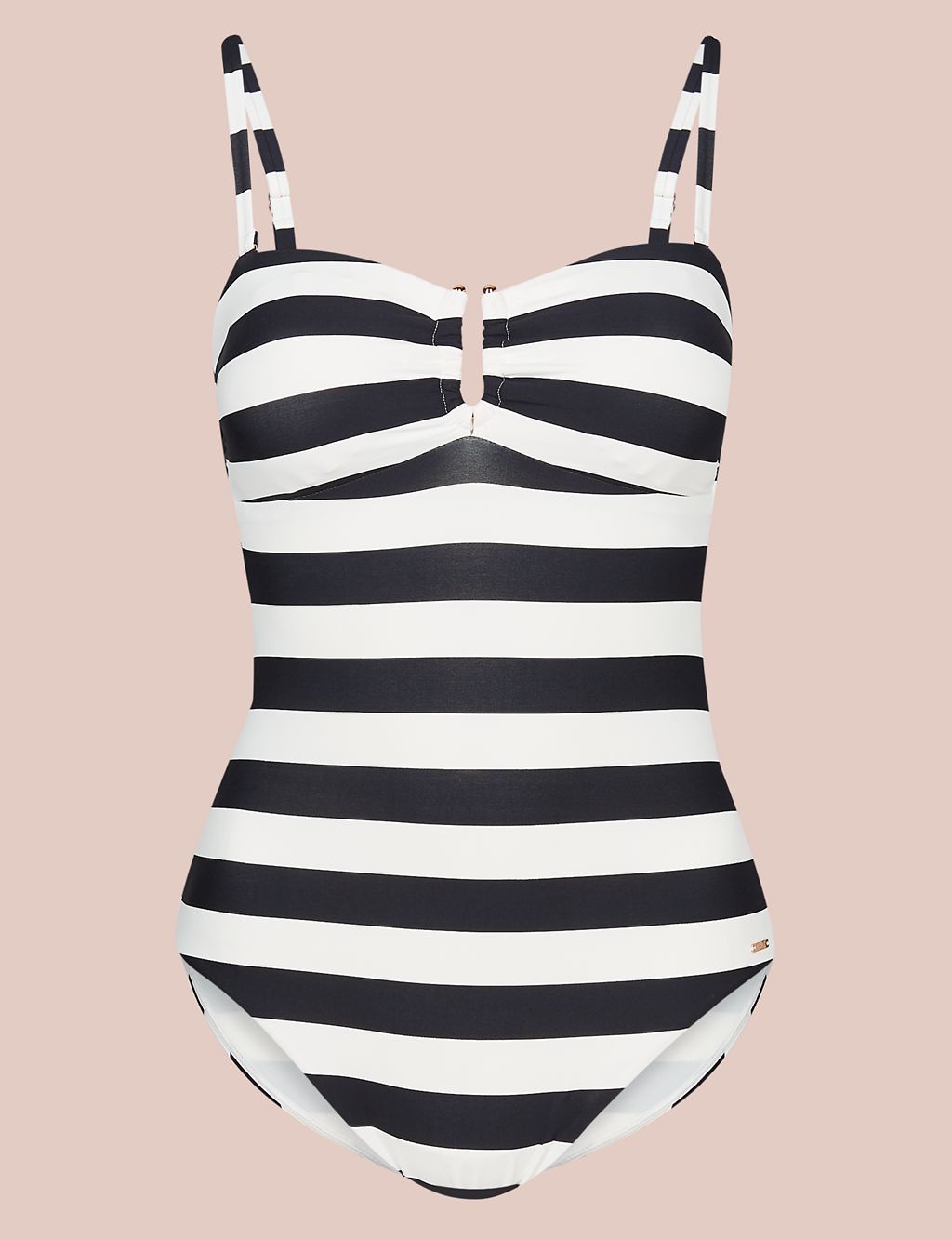 Secret Slimming™ Striped Bandeau Swimsuit 1 of 6