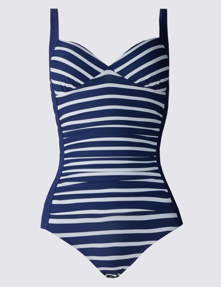 Secret Slimming™ Striped Plunge Twisted Swimsuit 2 of 3