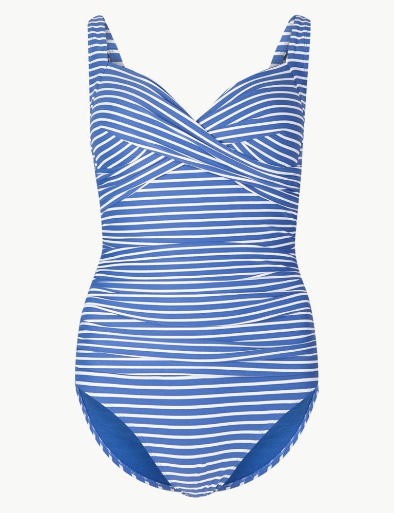 Secret Slimming™ Striped Plunge Twisted Swimsuit 2 of 4