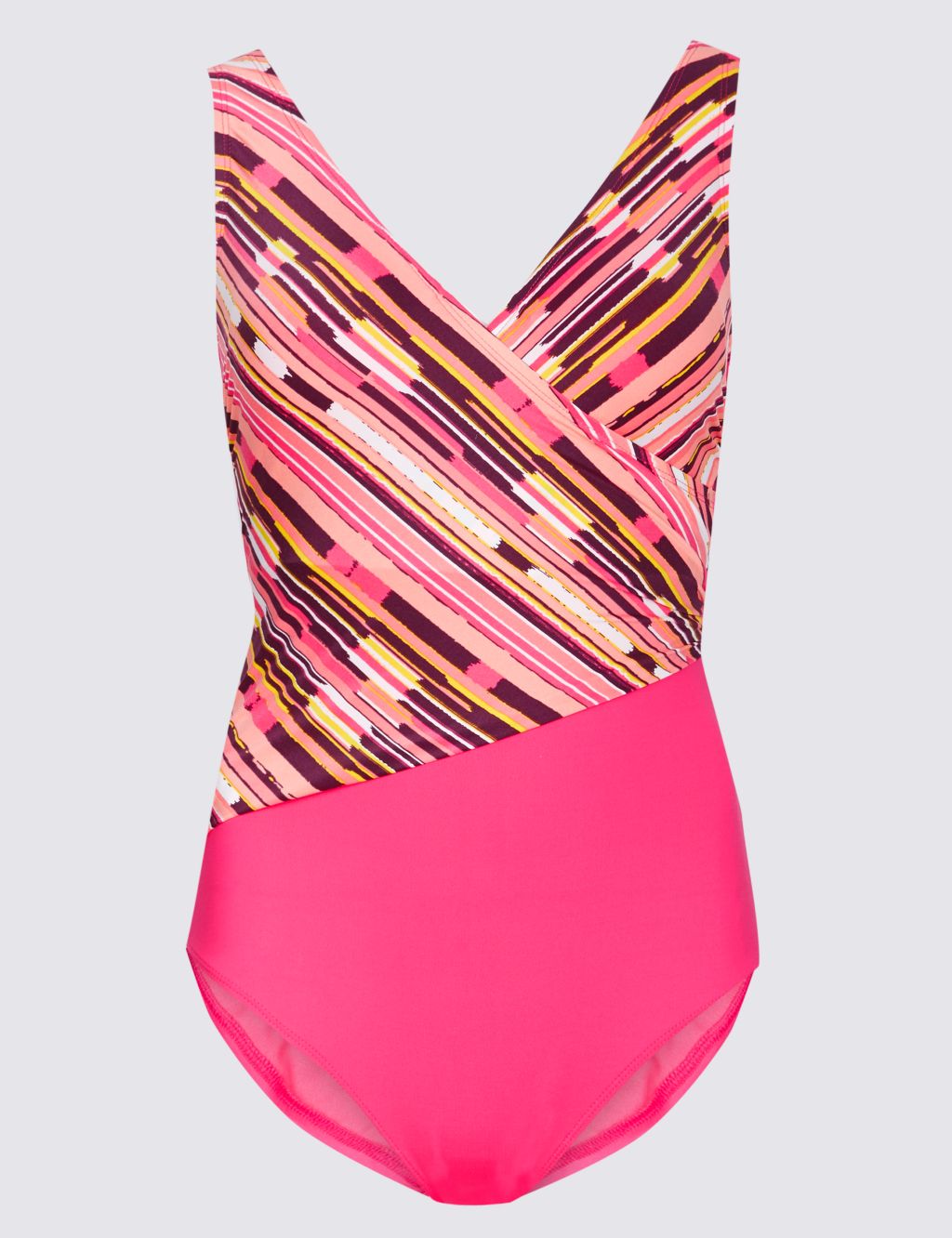 Secret Slimming™ Striped Wrap Swimsuit 1 of 3
