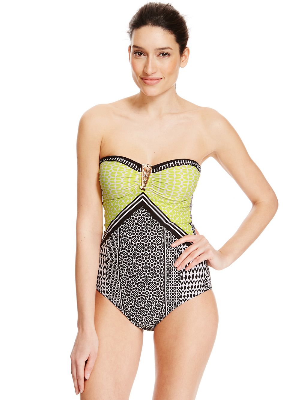 Secret Slimming™ Tribal Placement Print Swimsuit 3 of 5
