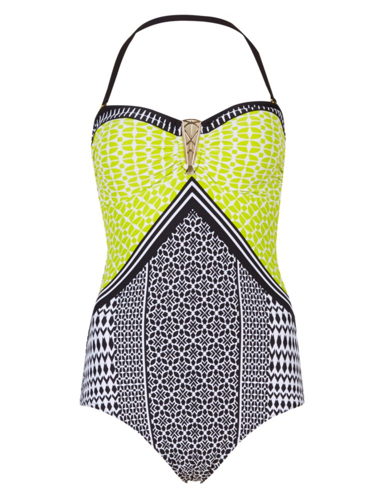 Secret Slimming™ Tribal Placement Print Swimsuit 2 of 5