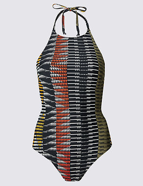Secret Slimming™ Tribal Print High Neck Swimsuit Image 2 of 4
