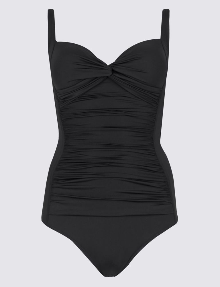 Secret Slimming™ Twist Front Ruched Plunge Swimsuit 2 of 3