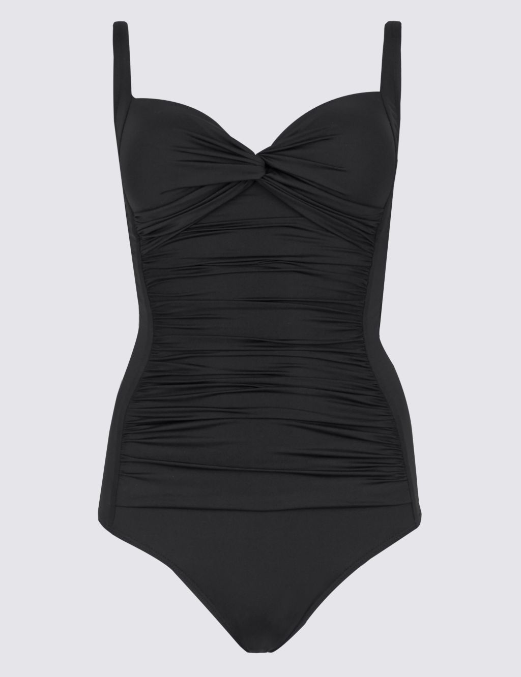 Buy Secret Slimming™ Twist Front Ruched Plunge Swimsuit | M&S ...