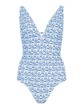 Secret Slimming™ Woodblock Print Swimsuit Image 2 of 3