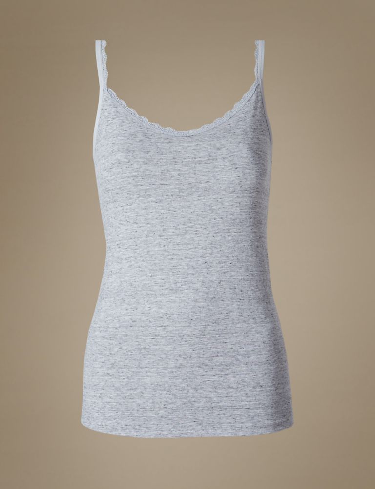 Secret Support™ Lace Trim Strappy Vest 2 of 5