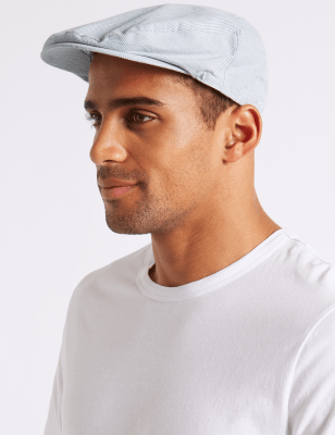 Seersucker store newsboy cap