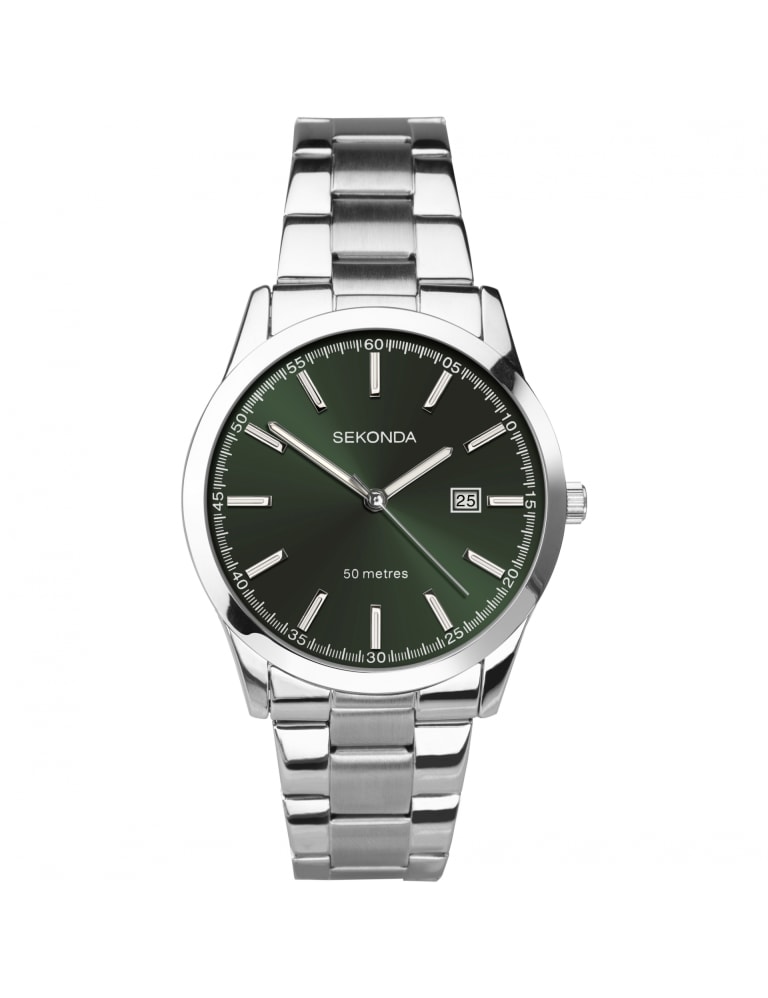 Silver metal mens watch sale