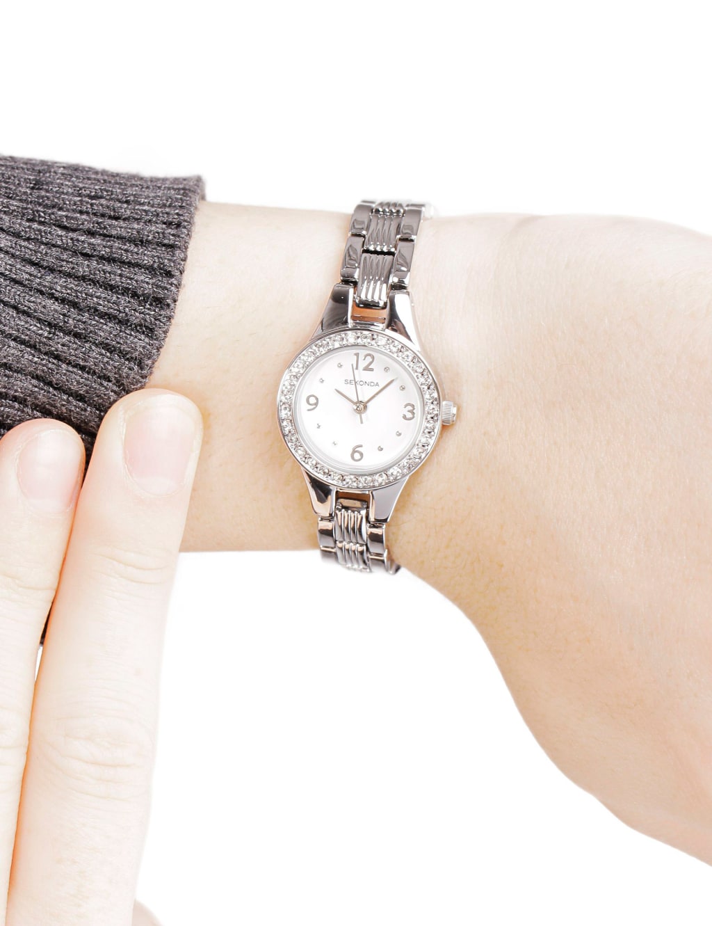 Guess watch women's silver tone bracelet 22mm u0135l1 on sale