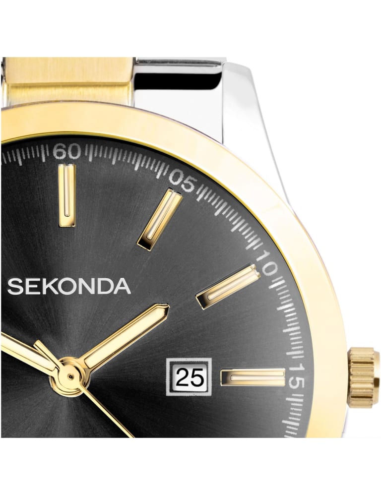 Sekonda men's two tone bracelet watch best sale