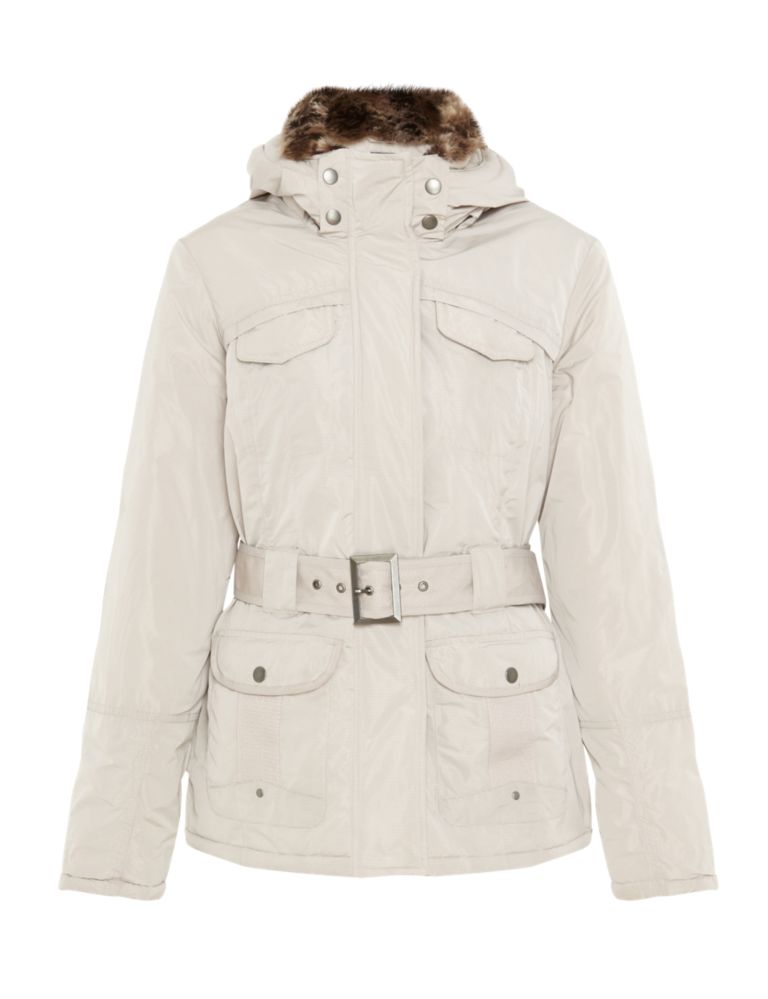 Self Striped Belted Jacket with STORMWEAR™ 3 of 8