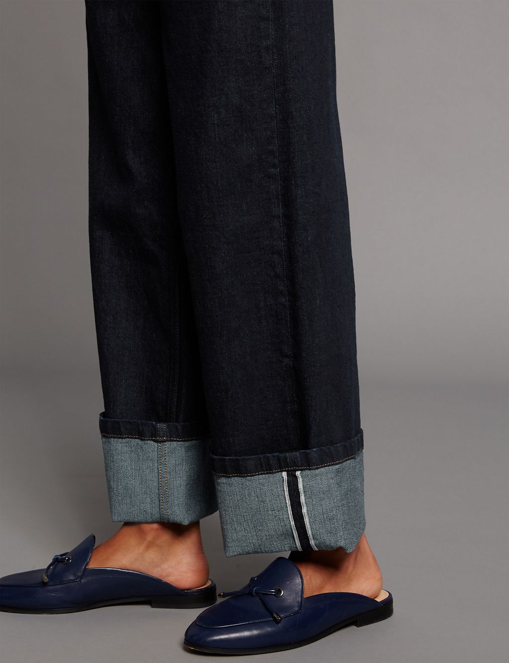 Selvedge High Rise Wide Leg Jeans 6 of 6
