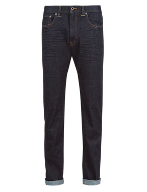Selvedge Rinse Wash Relaxed Fit Stretch Jeans Image 2 of 4