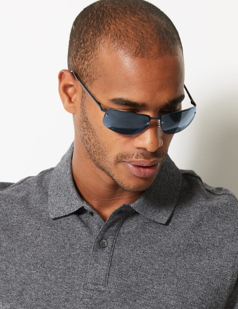 Semi rimless deals sunglasses
