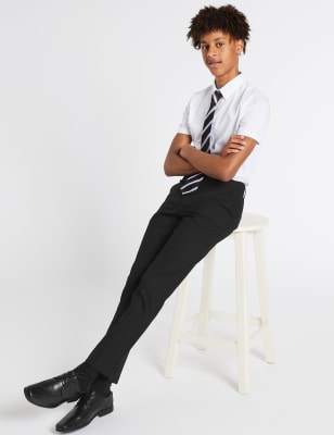 boys skinny fit school trousers