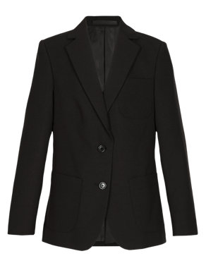 Senior Girls' Classic Tailored Fit Blazer in Shorter & Longer Lengths (Older Girls) Image 2 of 8