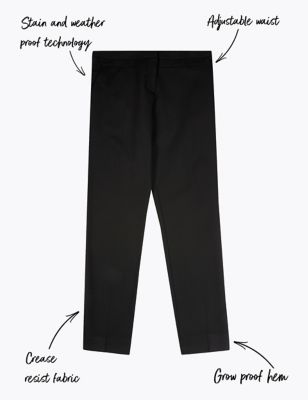 long length skinny black trousers