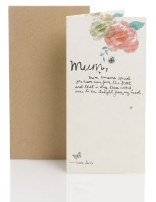 Sentimental Floral Mum Birthday Card Image 1 of 2