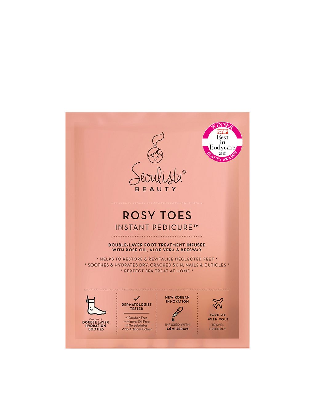 Seoulista Beauty Rosy Toes Instant Pedicure 32g 1 of 2
