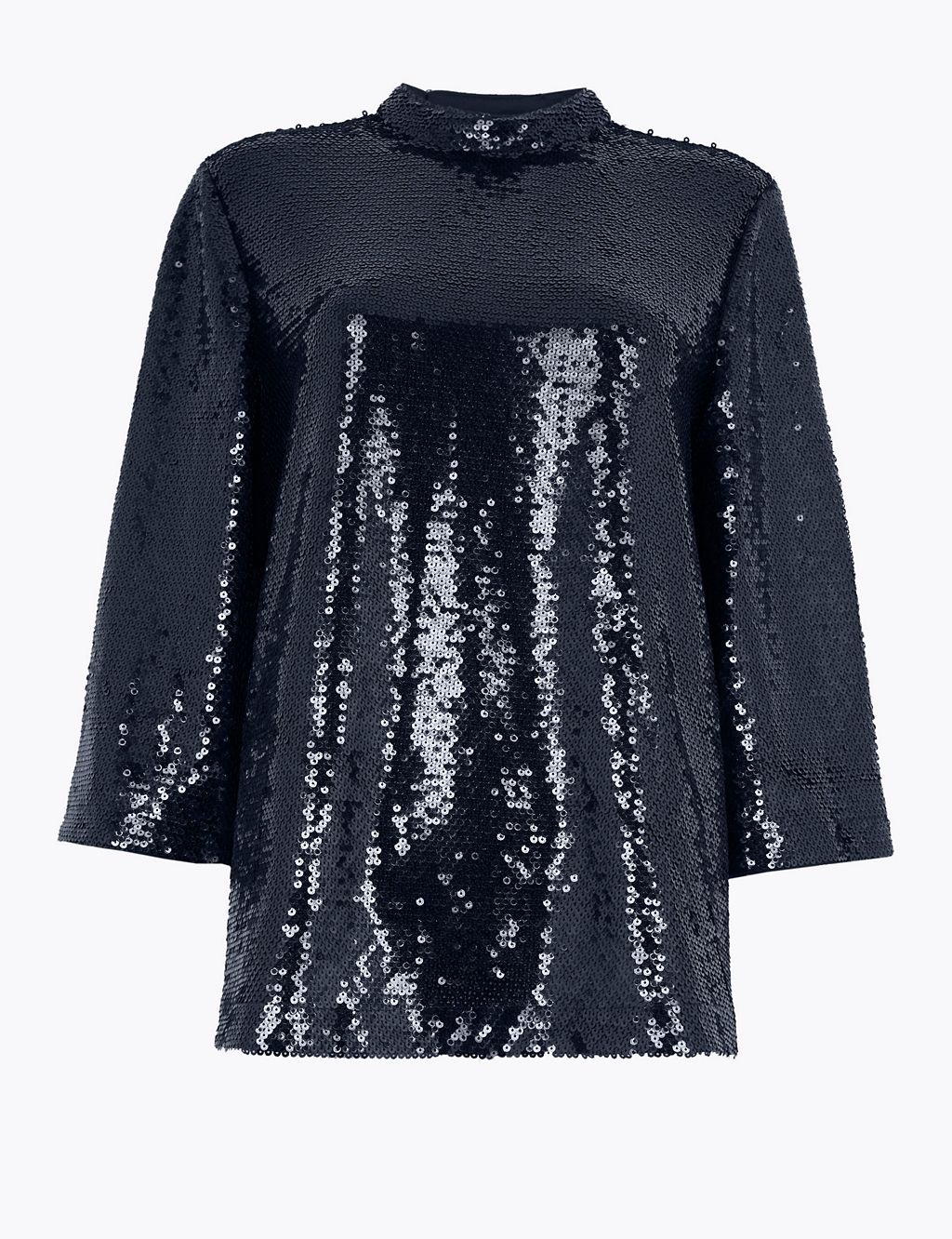 Sequin 3/4 Sleeve Blouse 1 of 4