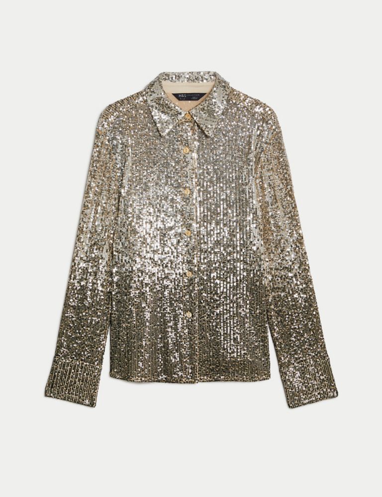 Sequin Collared Shirt 3 of 8