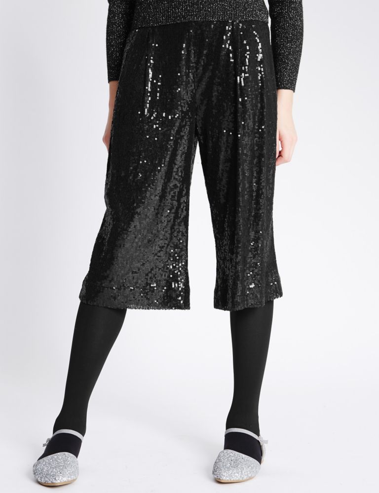 Sequin Culottes with Adjustable Waist (5-14 Years) 1 of 5