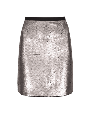 Sequin Embellished A-Line Mini Skirt | Limited Edition | M&S