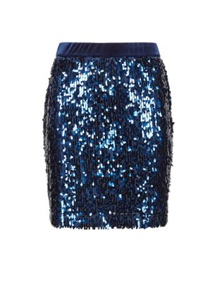Sequin Embellished A-Line Mini Skirt | M&S Collection | M&S