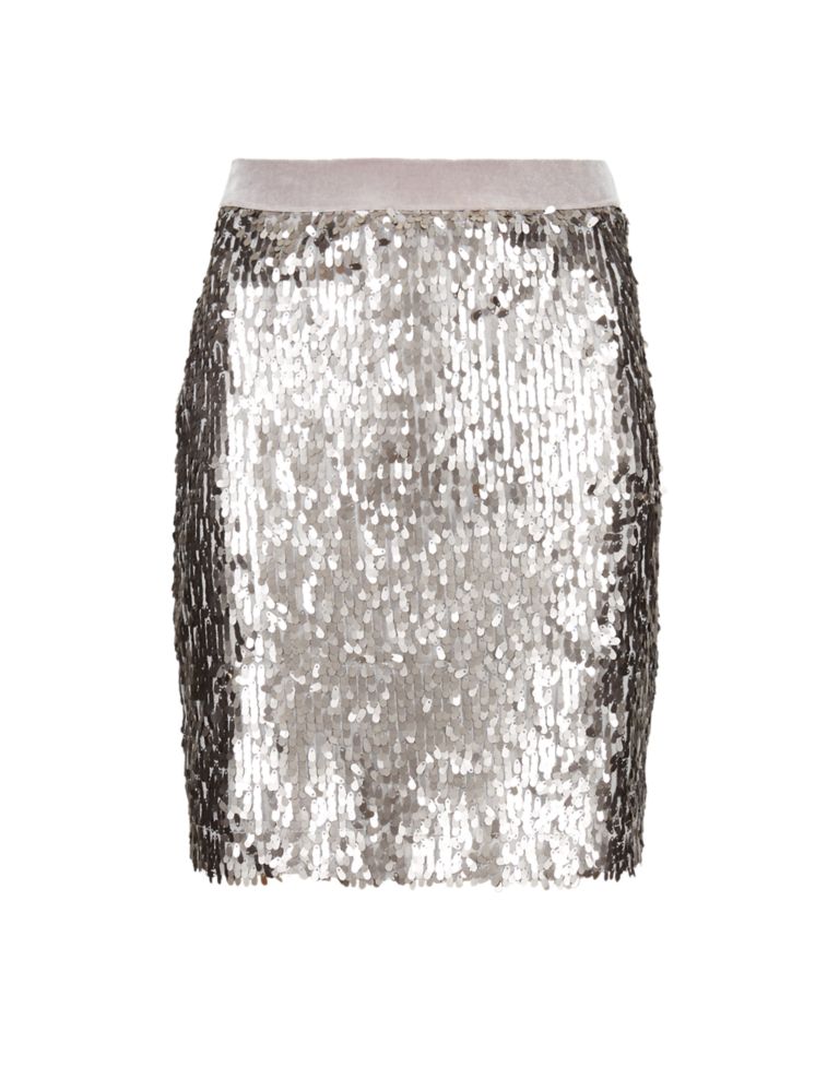 Sequin Embellished A-Line Mini Skirt 3 of 4