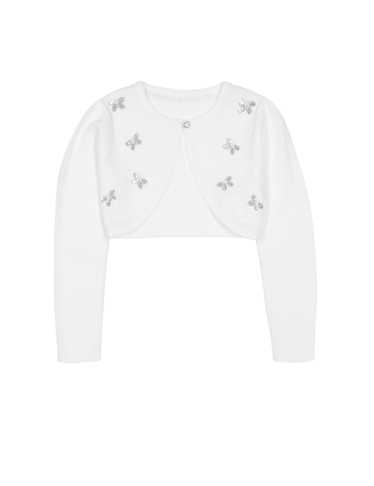 Sequin Embellished Butterfly Bolero Cardigan 1 7 Years