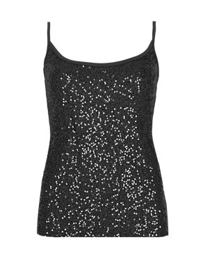 Sequin Embellished Camisole Top Image 2 of 4