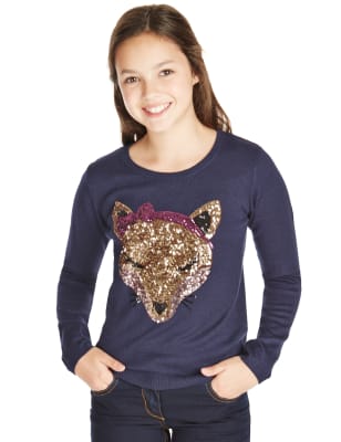 Sequin fox sale jumper