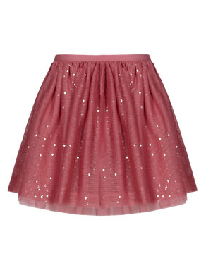 Sequin Embellished Mesh Tutu Skirt Image 2 of 3