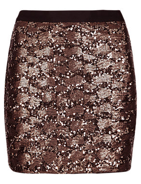 Sequin Embellished Mini Skirt Image 2 of 4