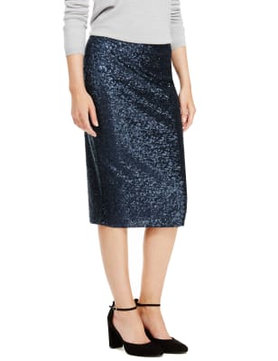 Sequin Embellished Pencil Skirt | Limited Edition | M&S