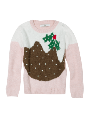 Sequin christmas hotsell pudding jumper