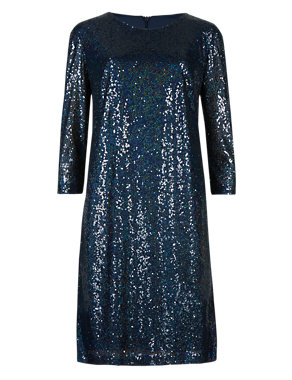 Sequin Embellished Shift Dress Image 2 of 3