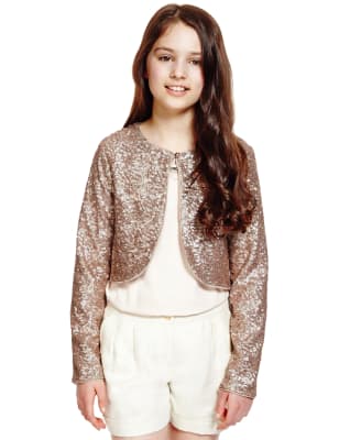 Embellished shrug hot sale