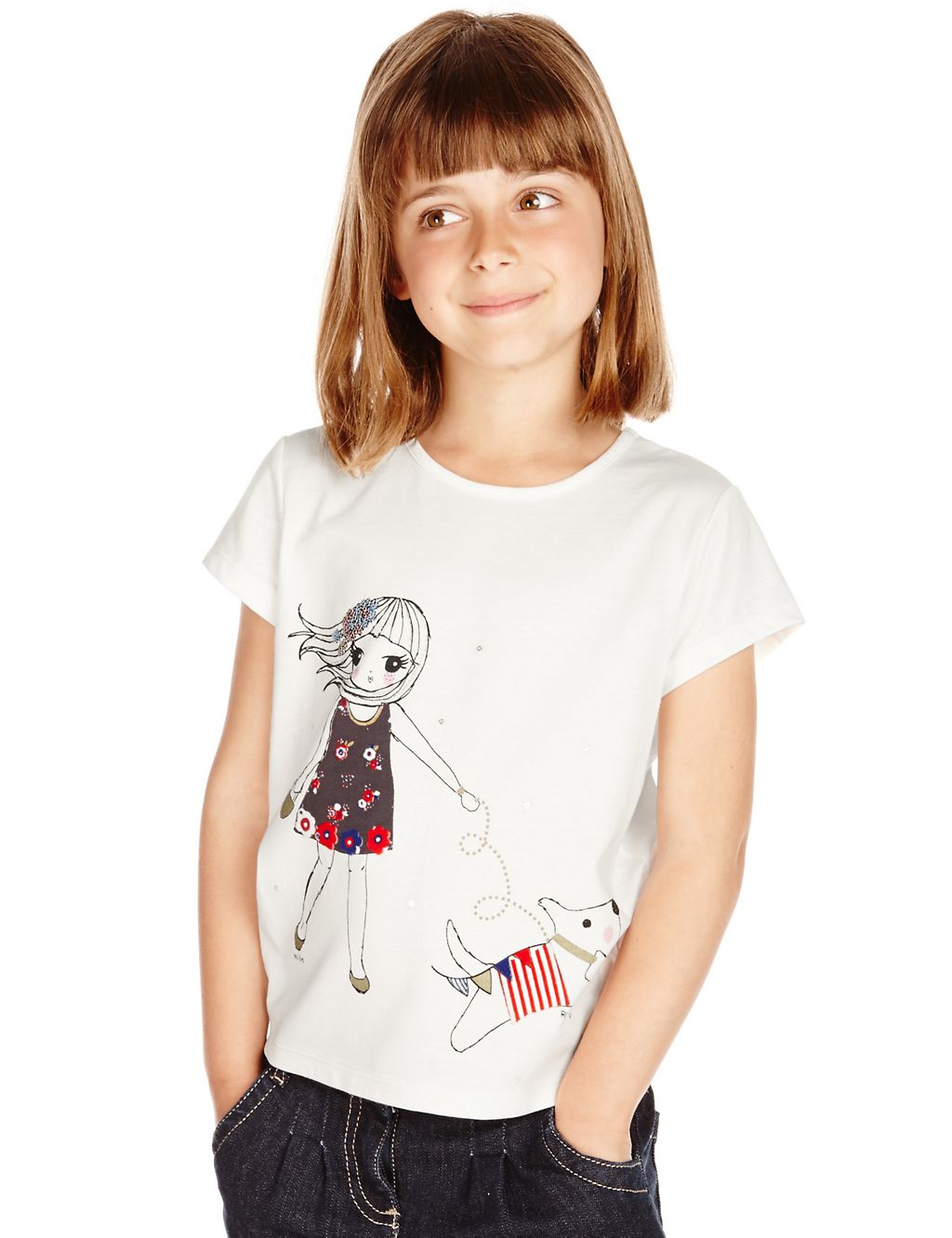 Sequin Embellished T-Shirt (1-7 Years) 3 of 3