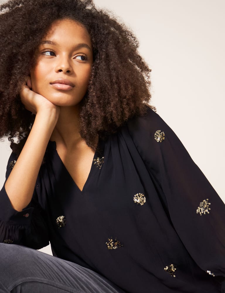Sequin embellished top on sale