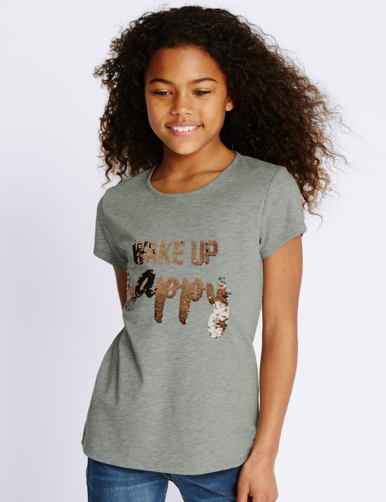 Two way sequin t shirt 2025