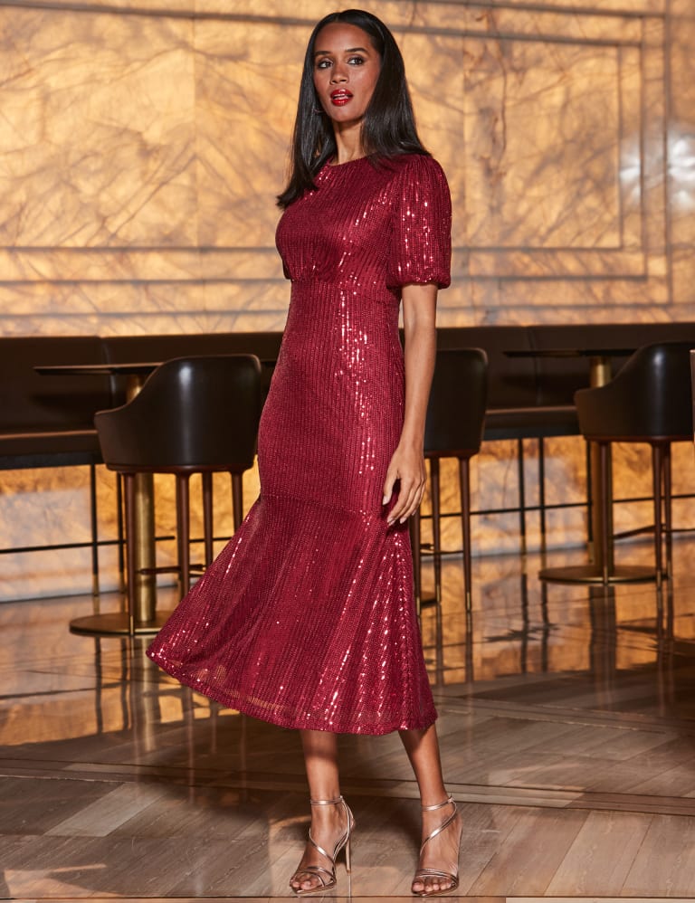 Empire line midi dress uk shop